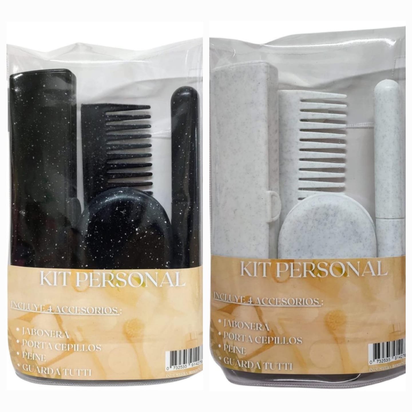 KIT VIAJERO HIG.PERSONAL S/MARMOL BCO-NGO