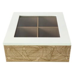 CAJA MAD.CUAD.PORTASAQ.TE HOJAS X4 243060