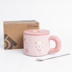 JARRO MUG ANIMALITOS C/TAPA Y CUCHARA 400ML 251278