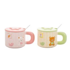 JARRO MUG ANIMALITOS C/TAPA Y CUCHARA 400ML 251278