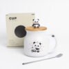 JARRO MUG PANDA TAPA BAMBOO C/CUCHAR.400ML 251276