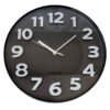 RELOJ PARED 30C NEGRO Nº RELIEVE BLANCO 243365