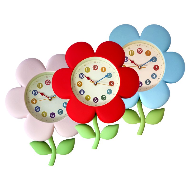 RELOJ PARED 32C INFANTIL FLOR C/PENDULO 243373