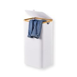 CESTO RECT.40X33C OXFORD BLANCO T.B/BAMBOO 243443