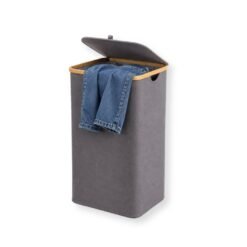 CESTO RECT.40X33C OXFORD GRIS T.B/BAMBOO 243443