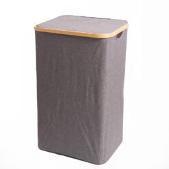 CESTO RECT.40X33C OXFORD GRIS T.B/BAMBOO 243443