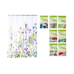 CORTINA BAÑO PVC SIMPLE 180X180C ESTAMP.243454