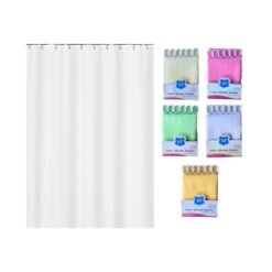 CORTINA BAÑO TELA 180X180C LISA 243455