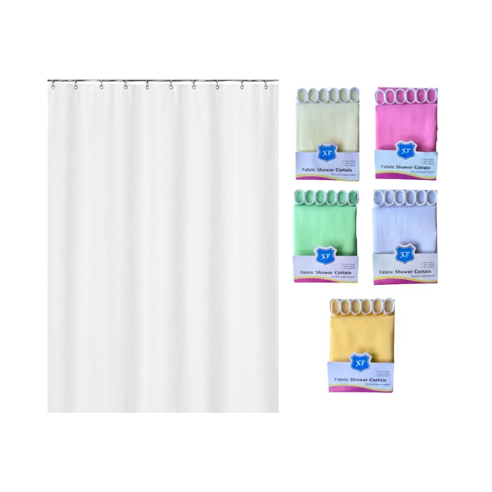 CORTINA BAÑO TELA 180X180C LISA 243455