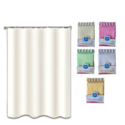 CORTINA BAÑO TELA 180X180C LISA 243455