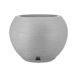 MACETA PLAST FLORENCA SISAL 32C CEMENTO C/PLATO