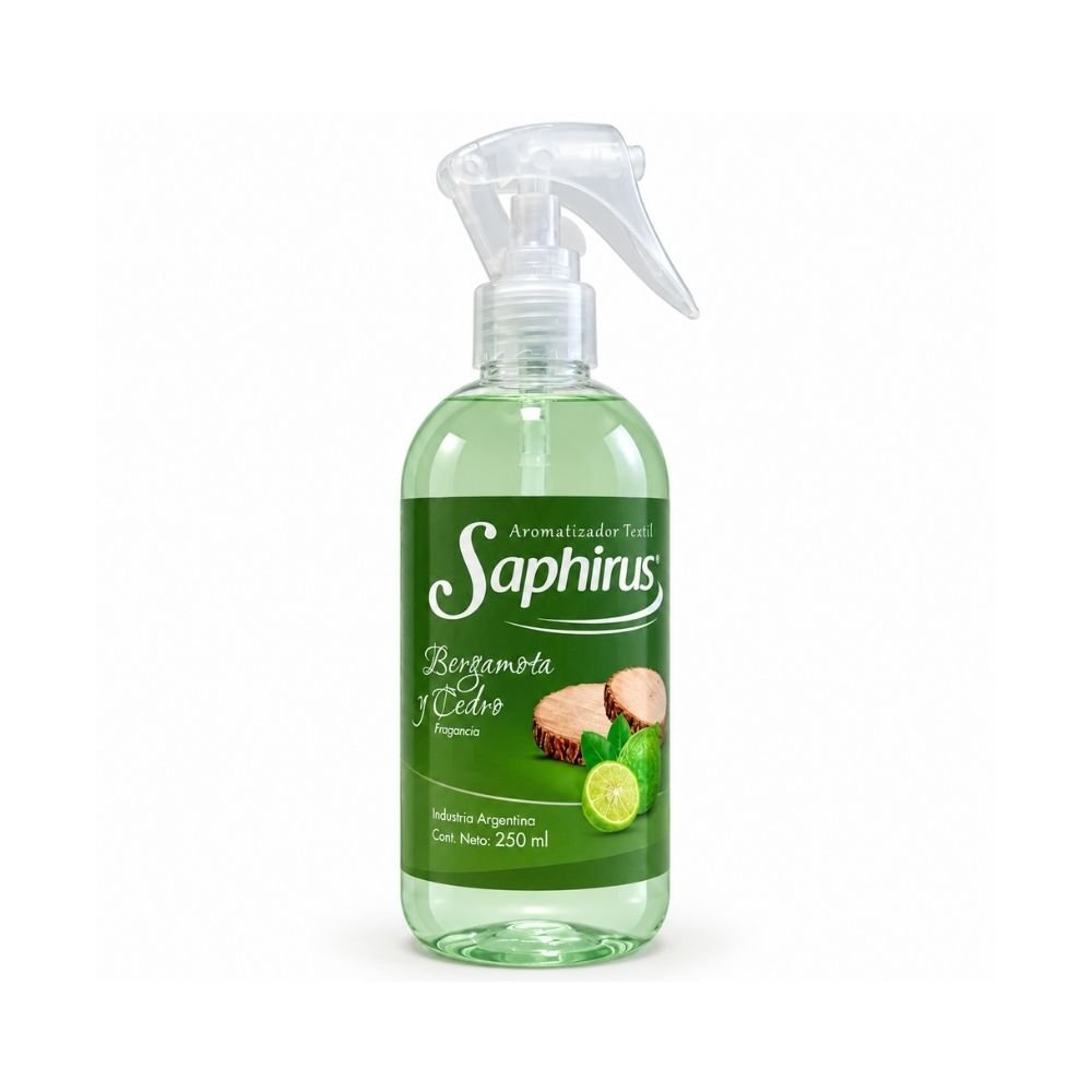 AROM.P/ROPA SAPHIRUS BERGAMOTA Y CEDRO 250ML