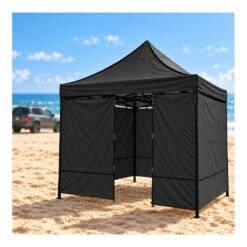 GAZEBO PLEGABLE 3X3MT NEGRO 261354