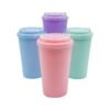 VASO PLAST.E-COFFEE PASTEL TAPA TRANSP.C/GLITTER