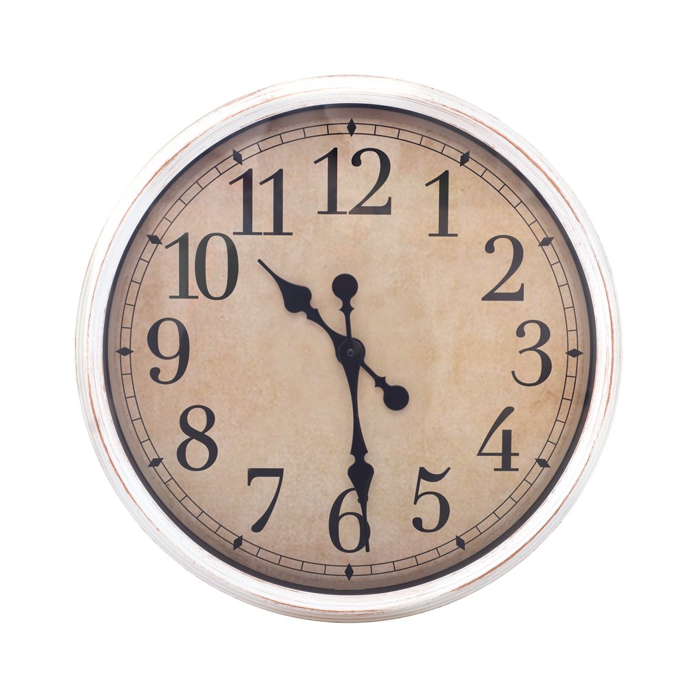 RELOJ PARED 50C BLANCO DESGASTADO 251020B