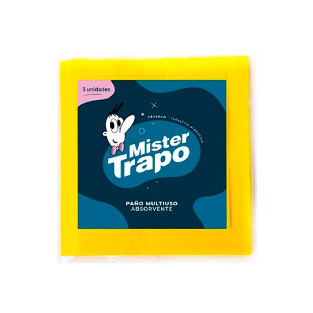PAÑO MULTIUSO 38X40C X3U MISTER TRAPO