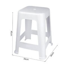 BANQUETA PLAST.APILABLE BLANCA MOR