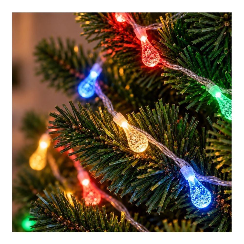 LUCES BOLITAS TRANSP.MULTICOLOR 4MT 20LED 261153-D