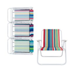 SILLA ALTA APOYA BRAZOS PLAST.RAYADA 251235