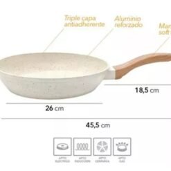 SARTEN 26C GRANITO BLANCO MGO.S/MAD.CAROL 51426