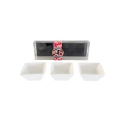 SET X3 COPETINEROS 9X9C CERAM.HUESO 251314