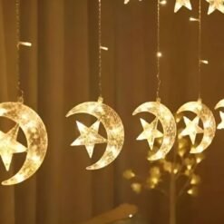CORTINA 1/2 LUNA C/ESTRELLA LED CALIDA 3MT 251368