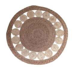 ALFOMBRA RED.80C SEAGRASS C/CIRCULOS 251389-A