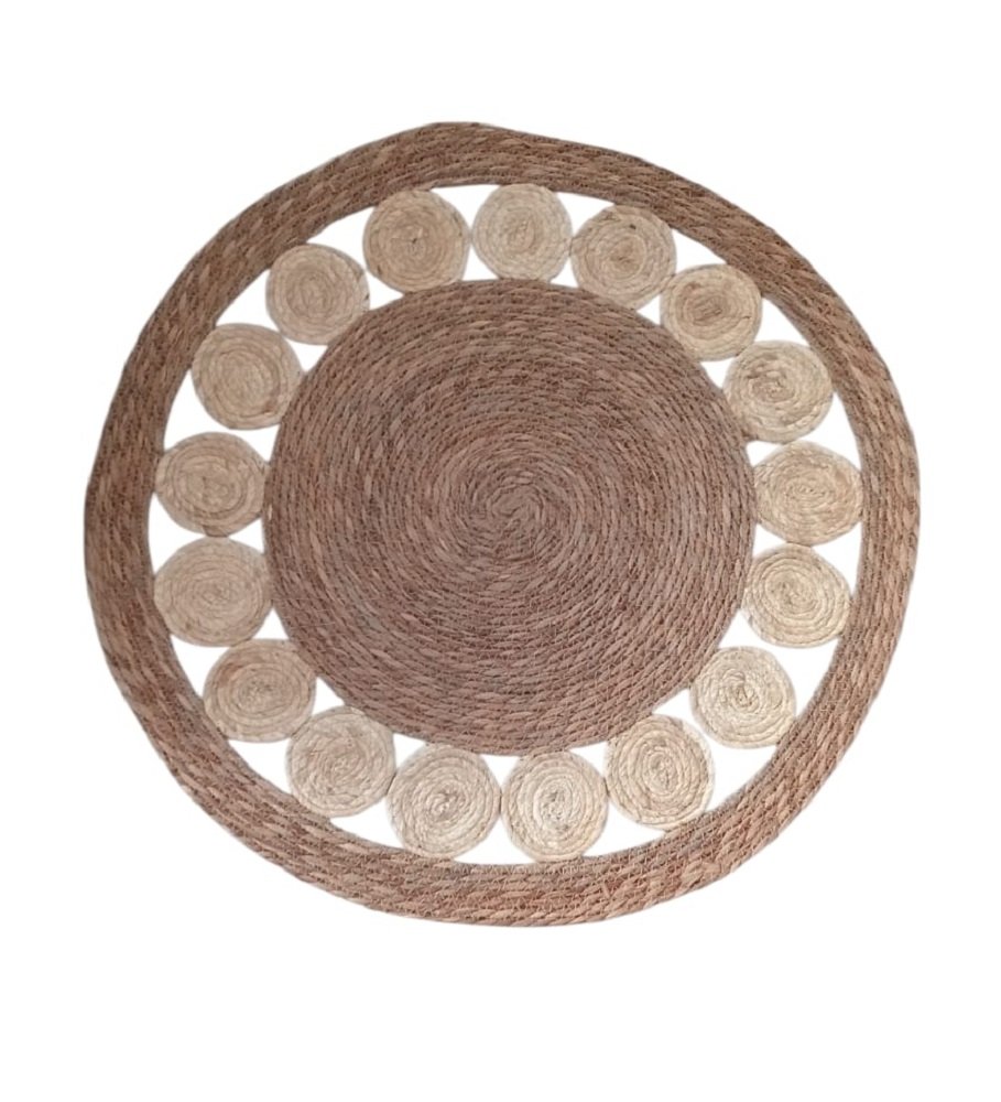 ALFOMBRA RED.80C SEAGRASS C/CIRCULOS 251389-A