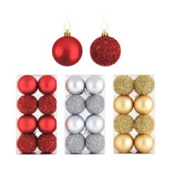 BOCHA NAVIDAD 6C 2 TEXTURAS X16U COLOR 251392-A