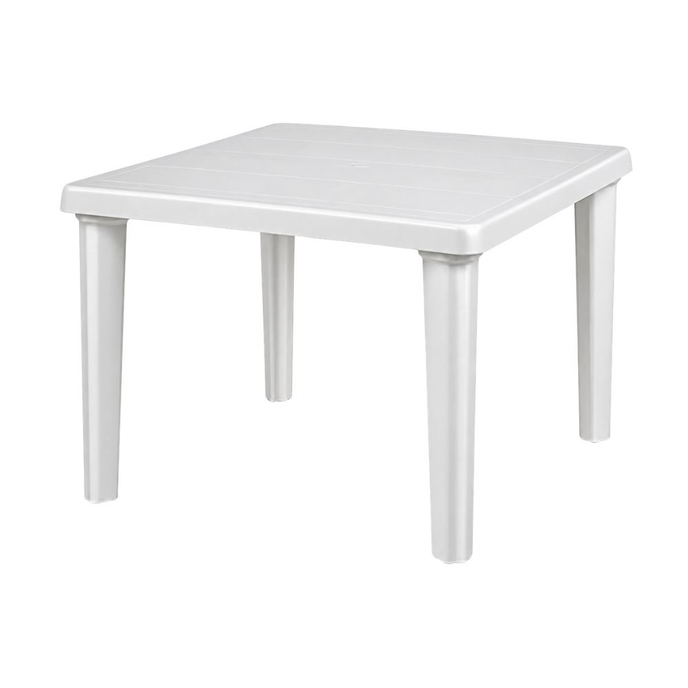 MESA JARDIN CUAD.82C PATAS DESMONTABLES BLANCA MOR