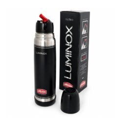 TERMO ACERO LUMINOX NEGRO 1LT LUMILAGRO C/CAJA