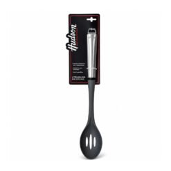 CUCHARA CALADA NYLON GRIS M/ACERO HUDSON