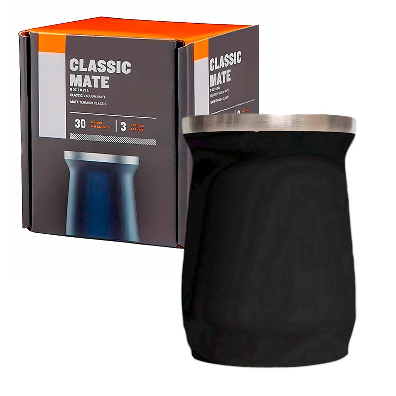 MATE ACERO TERMICO CLASSIC NEGRO 236ML