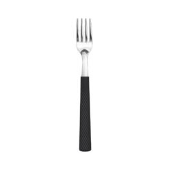 TENEDOR M.CAROL X12 MGO.TEXTURADO NEGRO