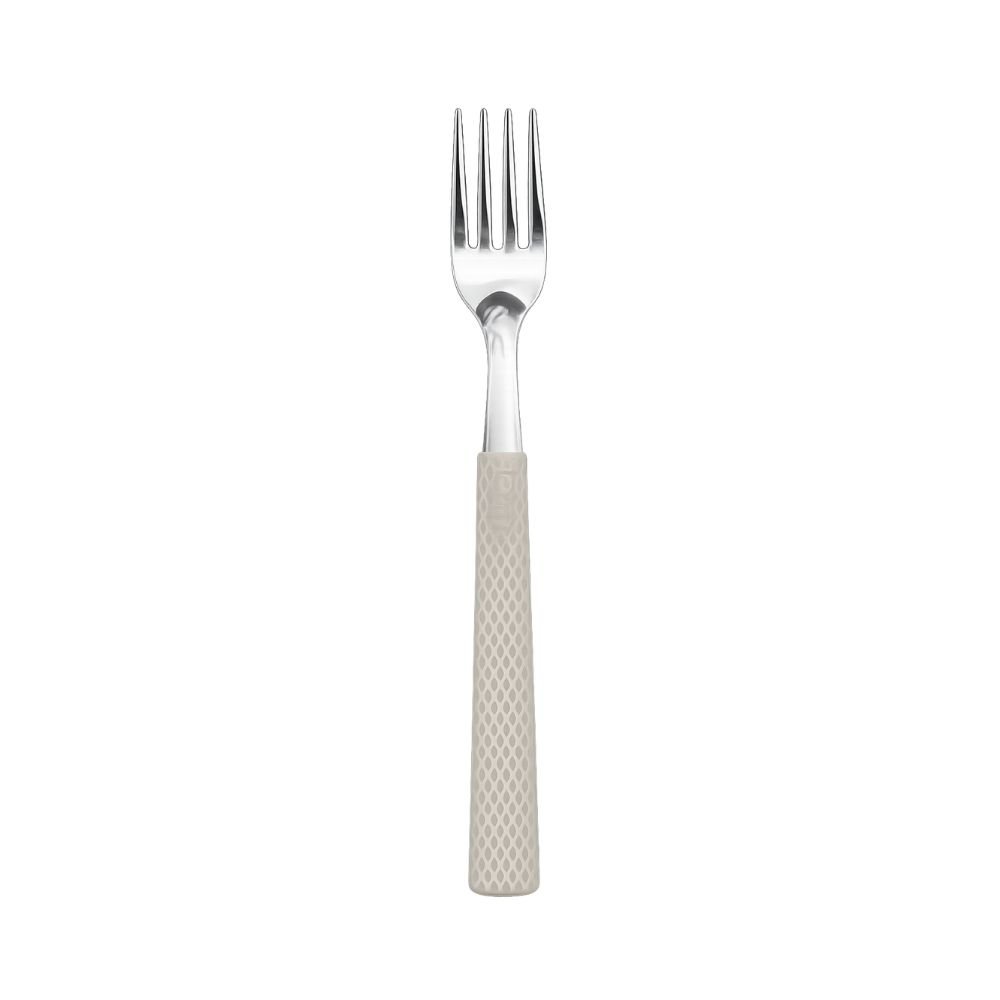 TENEDOR M.CAROL X12 MGO.TEXTURADO BEIGE