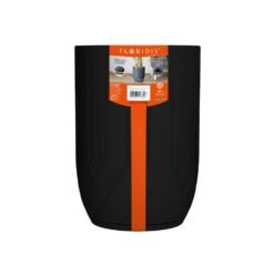 MACETA PLAST VALENCIA ARENADA 55C NEGRO C/PLATO