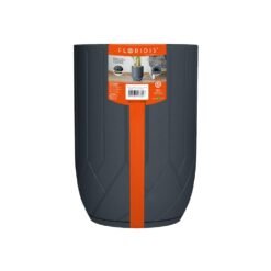 MACETA PLAST VALENCIA ARENADA 55C GRAFITO C/PLATO