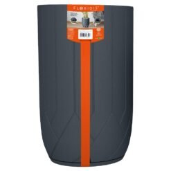 MACETA PLAST VALENCIA ARENADA 75C GRAFITO C/PLATO