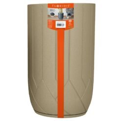 MACETA PLAST VALENCIA ARENADA 75C BEIGE C/PLATO