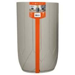 MACETA PLAST VALENCIA ARENADA 75C CEMENTO C/PLATO