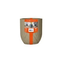 MACETA PLAST VALENCIA ARENADA 35C BEIGE C/PLATO