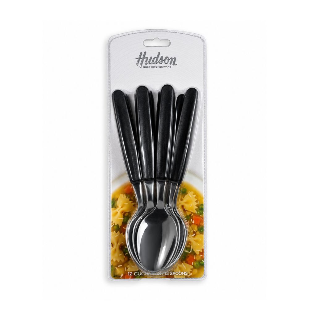 CUCHARA M.BASIC X12 NEGRO HUDSON