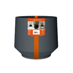 MACETA PLAST BERLIM ARENADA 41C GRAFITO C/PLATO