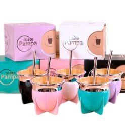 MATE PAMPA BOCON COLOR C/BOMBILLA METAL