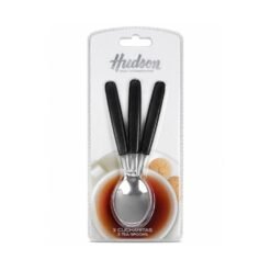 CUCHARA TE BASIC X3 NEGRO HUDSON