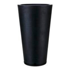 MACETA PLAST GENEBRA 80C GRAFIATO NEGRO C/PLATO