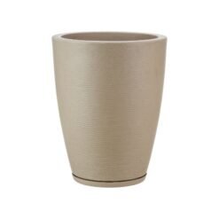 MACETA PLAST AMSTERDA 44C GRAFIATO OCRE C/PLATO