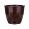 MACETA PLAST AMSTERDA 28C MARMORATO MARRON C/PLATO