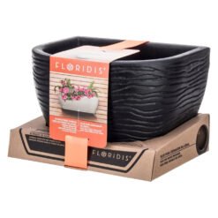 MACETA PLAST SISAL PARED 21C NEGRO C/PLATO