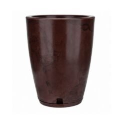 MACETA PLAST AMSTERDA 44C MARMORATO MARRON C/PLATO